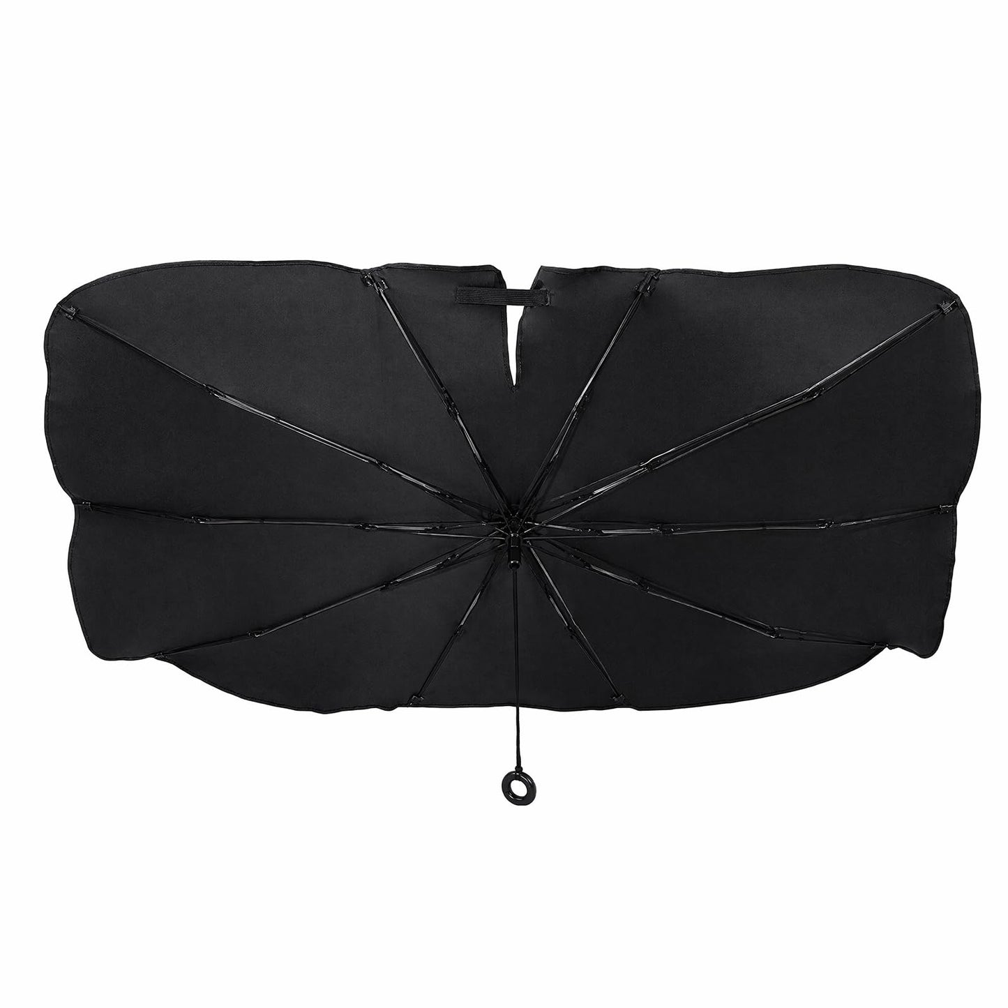 Foldable Windshield Sun Shade Umbrella, UV Block Car Sun Protector with Pull‑Ring