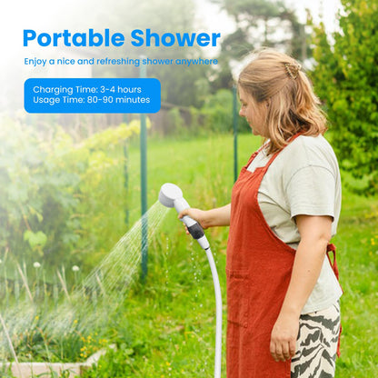 Rechargeable Portable Camping Shower Pump, Outdoor Electric Shower Kit