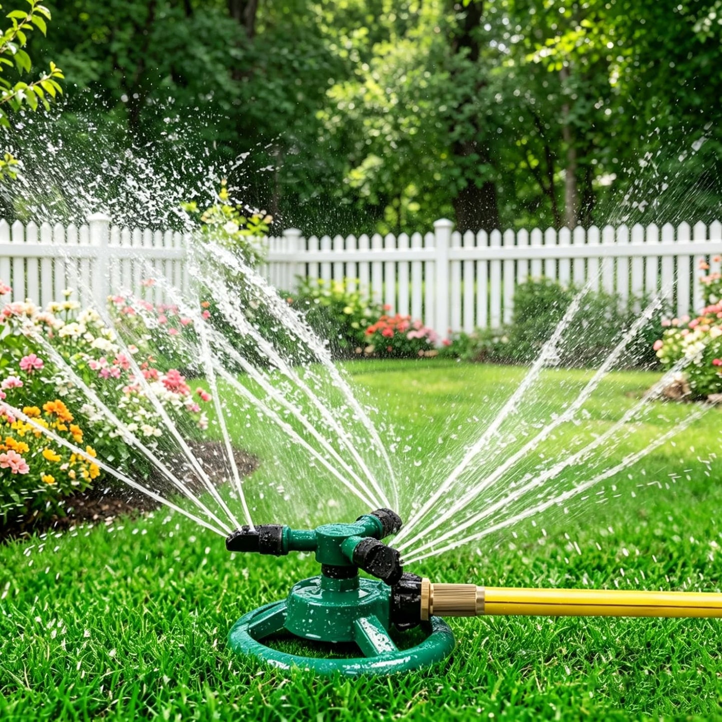 360° Rotating Lawn & Garden Sprinkler, Yard Water Sprinkler for Irrigation and Outdoor Play