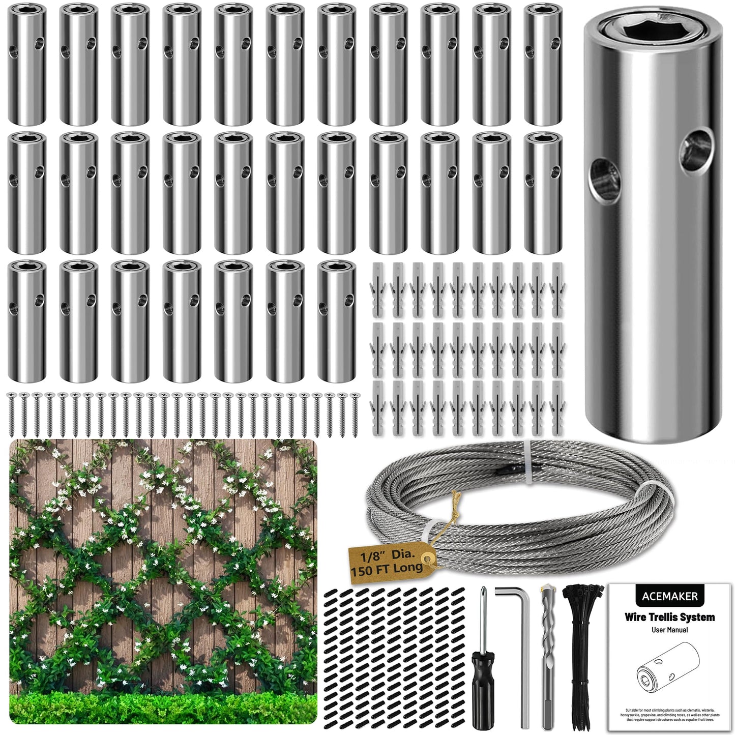 Heavy-Duty Wire Trellis System