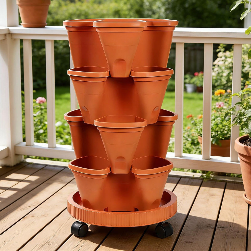 Stackable Vertical Planter with Wheels