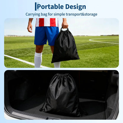 6×4 FT Portable Soccer Goal Set with Cones, Pump & Carry‑Bag for Backyard Beach Training