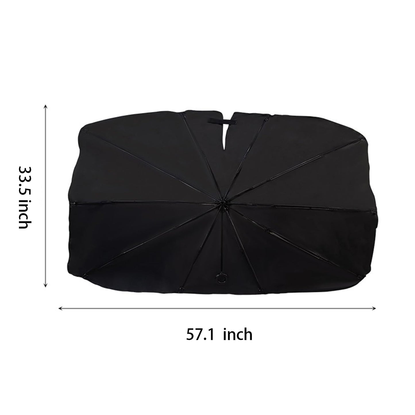 Foldable Windshield Sun Shade Umbrella, UV Block Car Sun Protector with Pull‑Ring