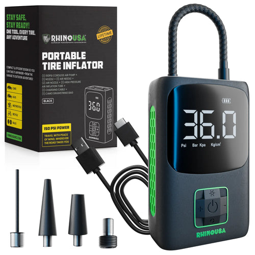 150 PSI Portable Car Tire Inflator Air Compressor with Digital Pressure Gauge