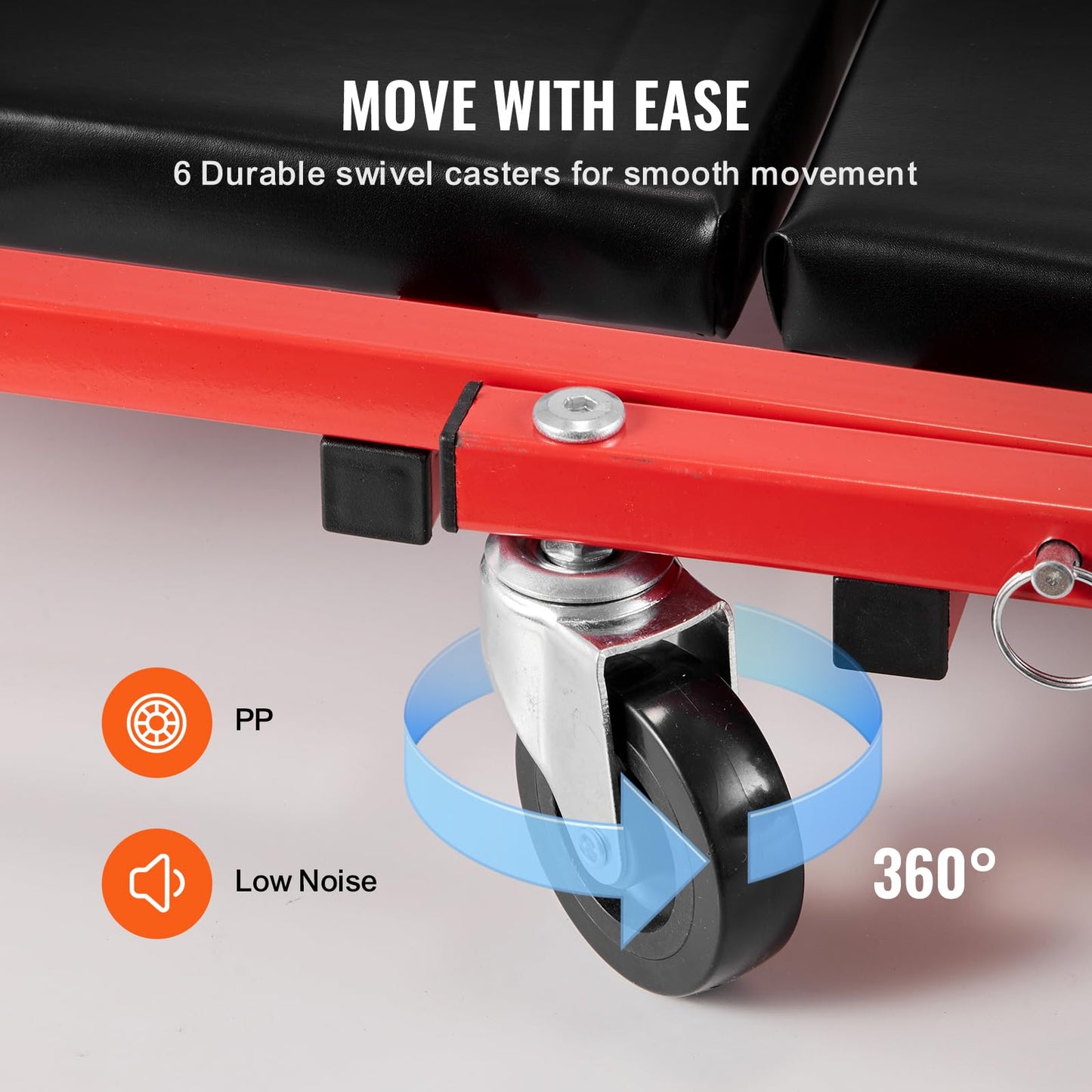 3-in-1 Z-Type Mechanic Creeper, 36 Inch Folding Under Car Rolling Garage Roller with Swivel Casters for Vehicle Repair