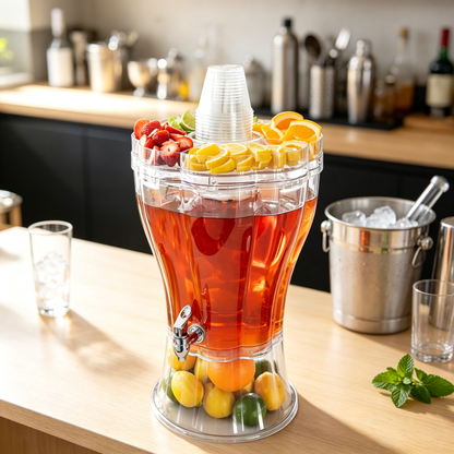 3.5 Gallon Shatterproof Tritan Beverage Dispenser with Ice Cone & Party Storage Lid