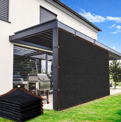 10x13ft 90% Blackout UV Resistant Sun Shade Mesh Net Heavy Duty Shade Cloth with Metal Grommets