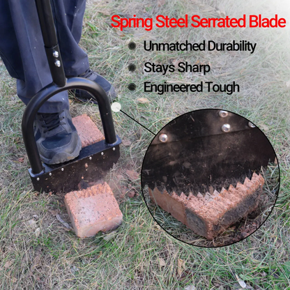 Manual Garden Bed Edger Tool with Wide Footplate, Portable Landscape Edger for Flower Beds and Sidewalk Weeding