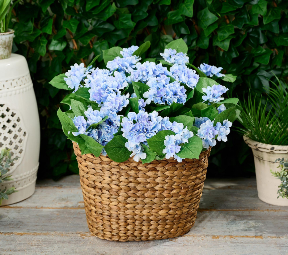 Indoor & Outdoor Hydrangea Urn Filler, Artificial Hydrangea Planter Fill Decor for Home Patio Garden