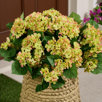 Indoor & Outdoor Hydrangea Urn Filler, Artificial Hydrangea Planter Fill Decor for Home Patio Garden