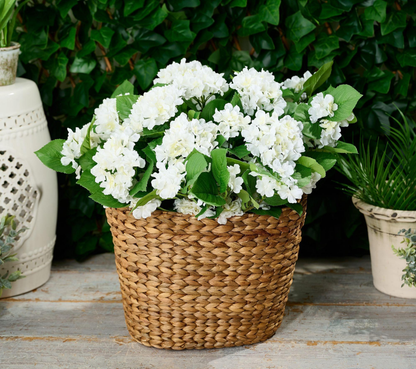 Indoor & Outdoor Hydrangea Urn Filler, Artificial Hydrangea Planter Fill Decor for Home Patio Garden