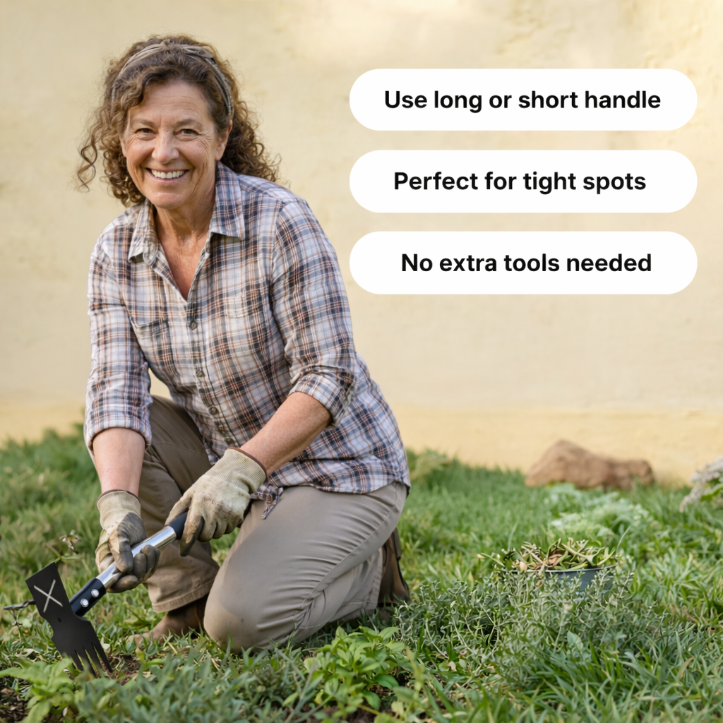 Adjustable Weeder, Heavy‑Duty Manual Garden Weed Removal Tool