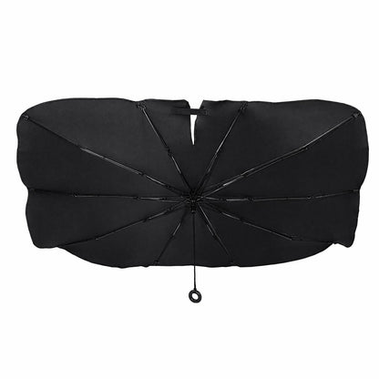 Foldable Windshield Sun Shade Umbrella, UV Block Car Sun Protector with Pull‑Ring