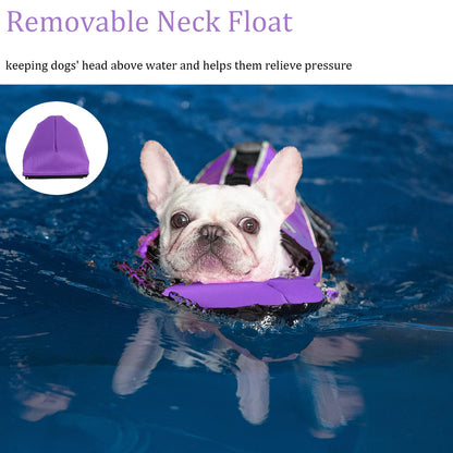 Reflective Dog Life Jacket, High Buoyancy Pet Safety Vest with Rescue Handle