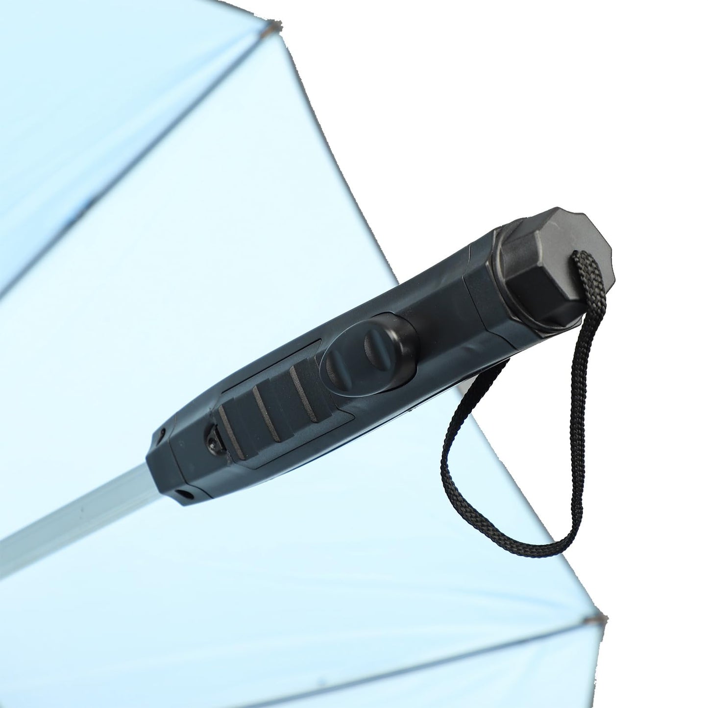 3‑in‑1 Portable Outdoor Umbrella with Fan and Water Sprayer for Summer Travel, Blue