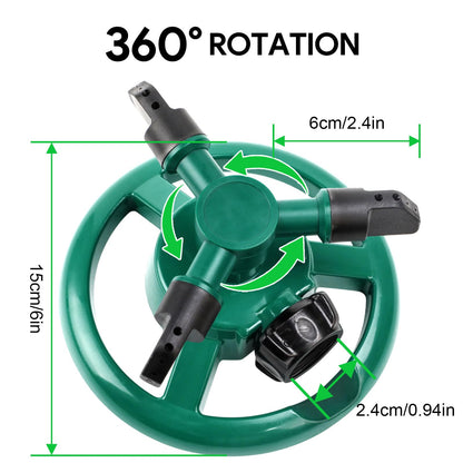 360° Rotating Lawn & Garden Sprinkler, Yard Water Sprinkler for Irrigation and Outdoor Play