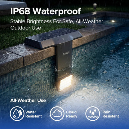 IP68 Waterproof Solar RGB Pool Light, Magnetic Underwater Light with Remote