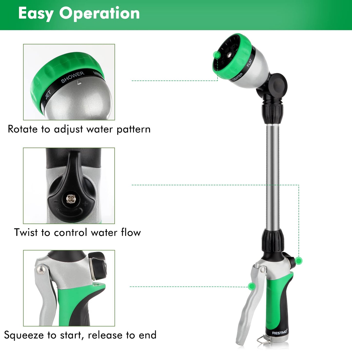 Comfort Grip Garden Spray Wand