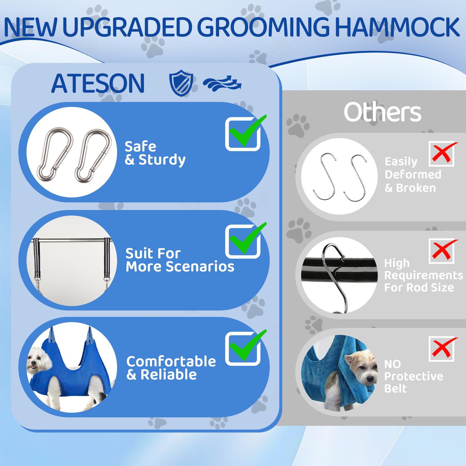Pet grooming hammock