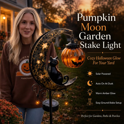 🎃 Halloween Early Bird Sale | 49% Off Pumpkin Moon Garden Stake Lights