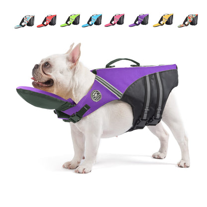 Reflective Dog Life Jacket, High Buoyancy Pet Safety Vest with Rescue Handle