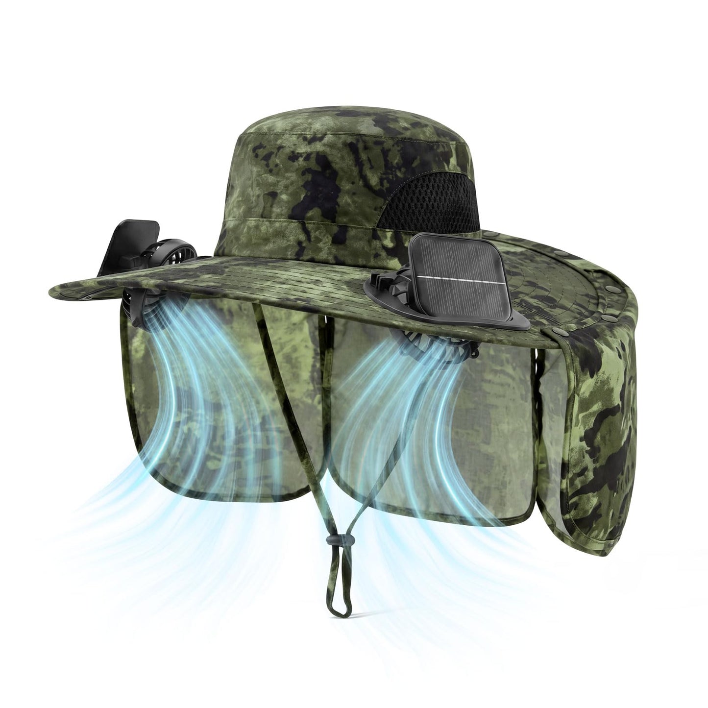 Cooling Sun Hat With Dual Fans