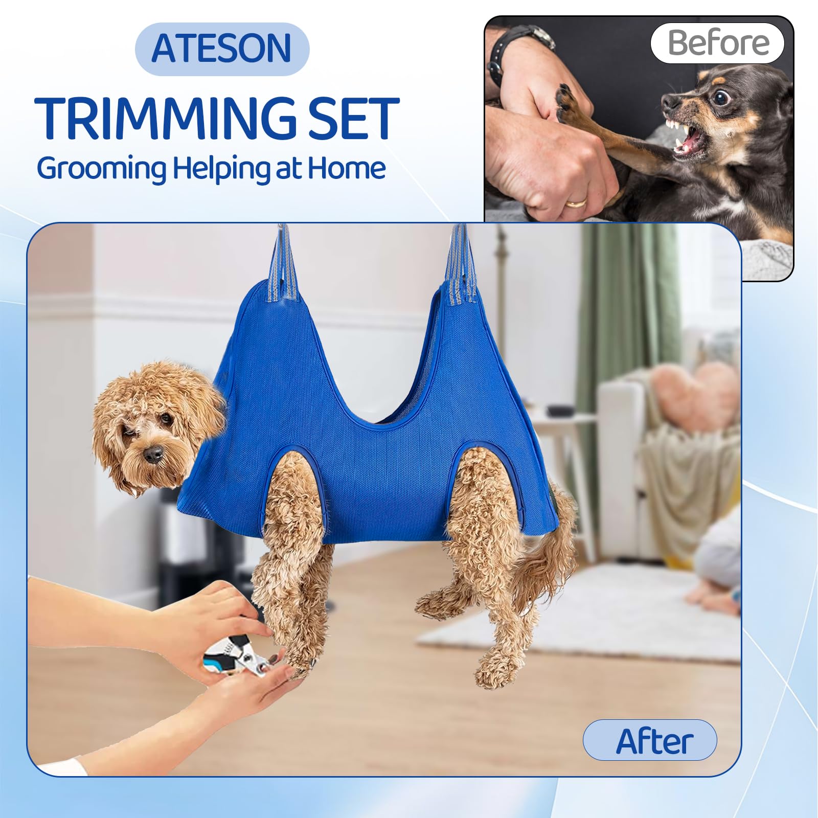 Pet grooming hammock