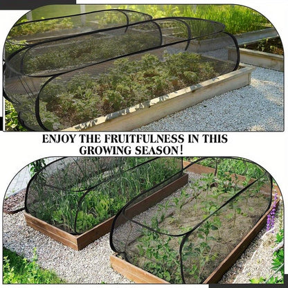 Reusable Pop‑Up Insect‑Proof Plant Protector, Mesh Garden Netting with Stakes