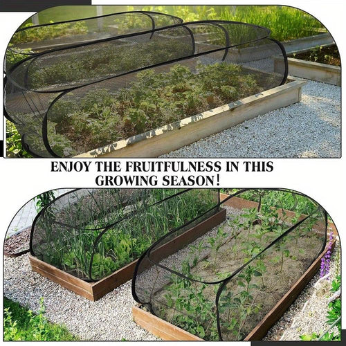 Reusable Pop‑Up Insect‑Proof Plant Protector, Mesh Garden Netting with Stakes