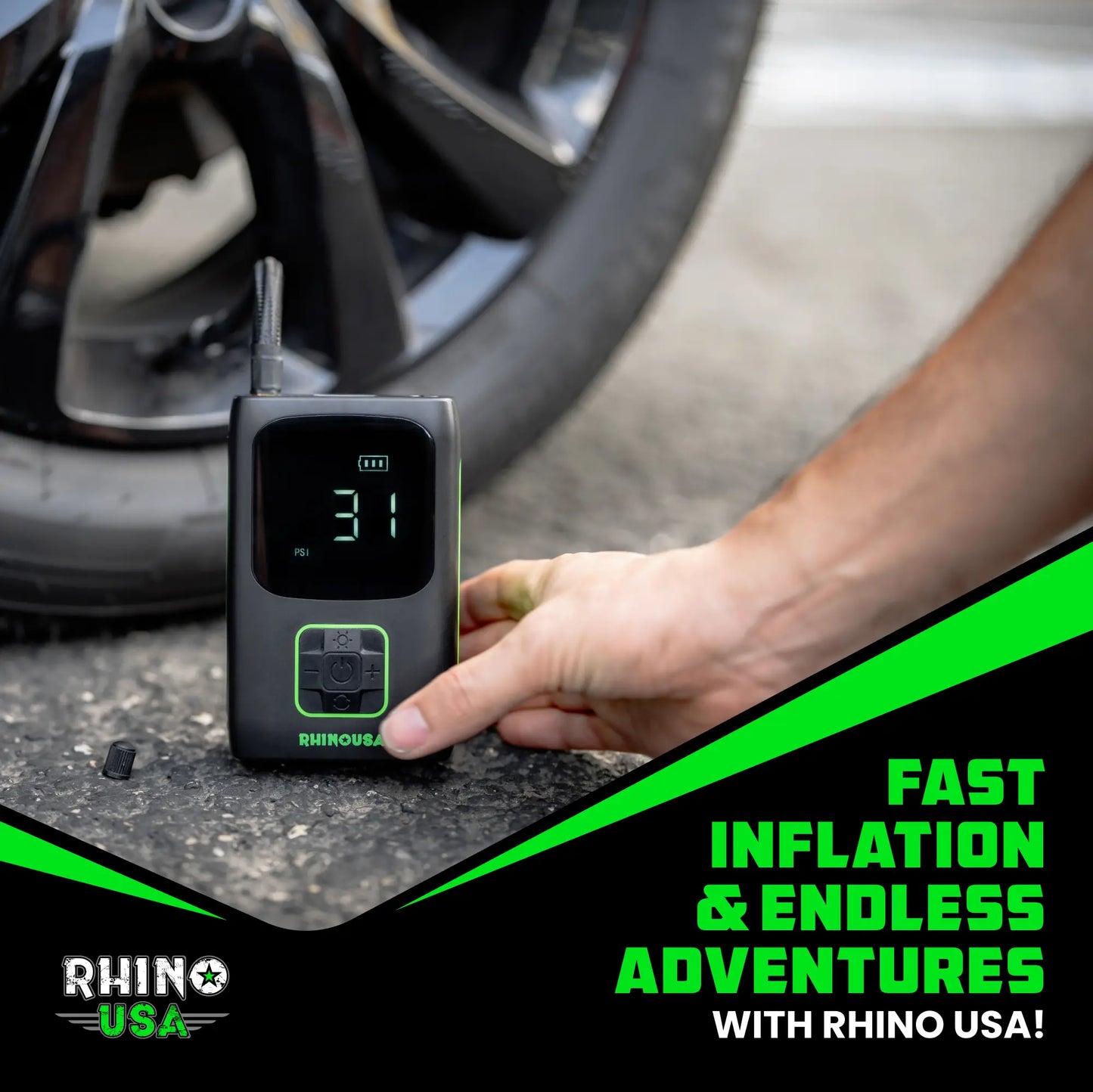150 PSI Portable Car Tire Inflator Air Compressor with Digital Pressure Gauge