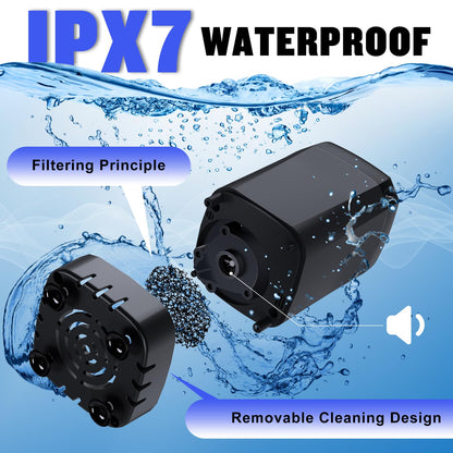 6000mAh IPX7 Waterproof Portable Camping Shower Pump with LED Display