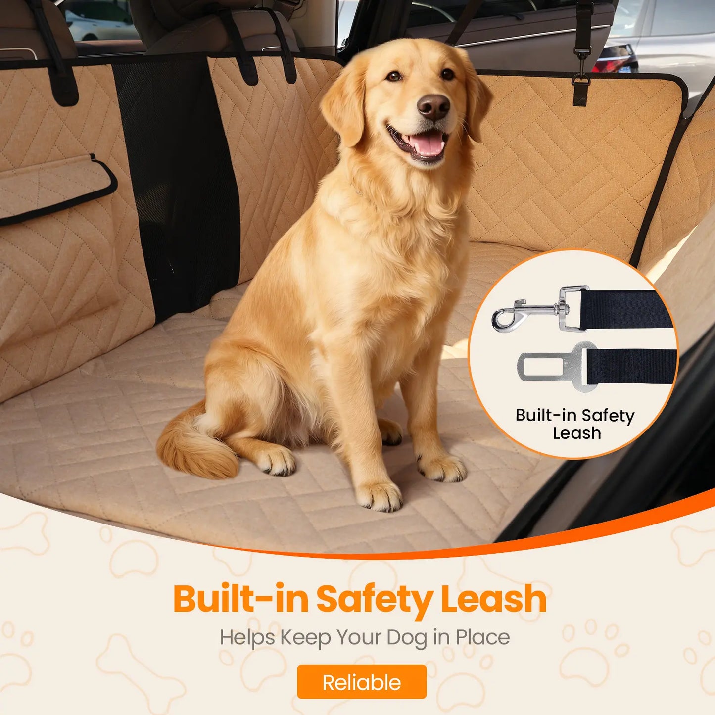 Waterproof Foldable Large Dog Back Seat Car Protector Cover