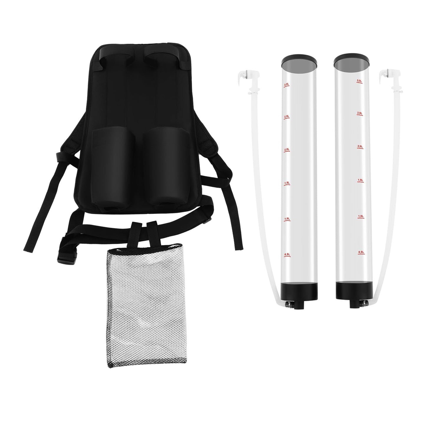 Dual Tank Backpack Beverage Dispenser, Portable Double Barrel Drink Dispenser with Dual Faucets
