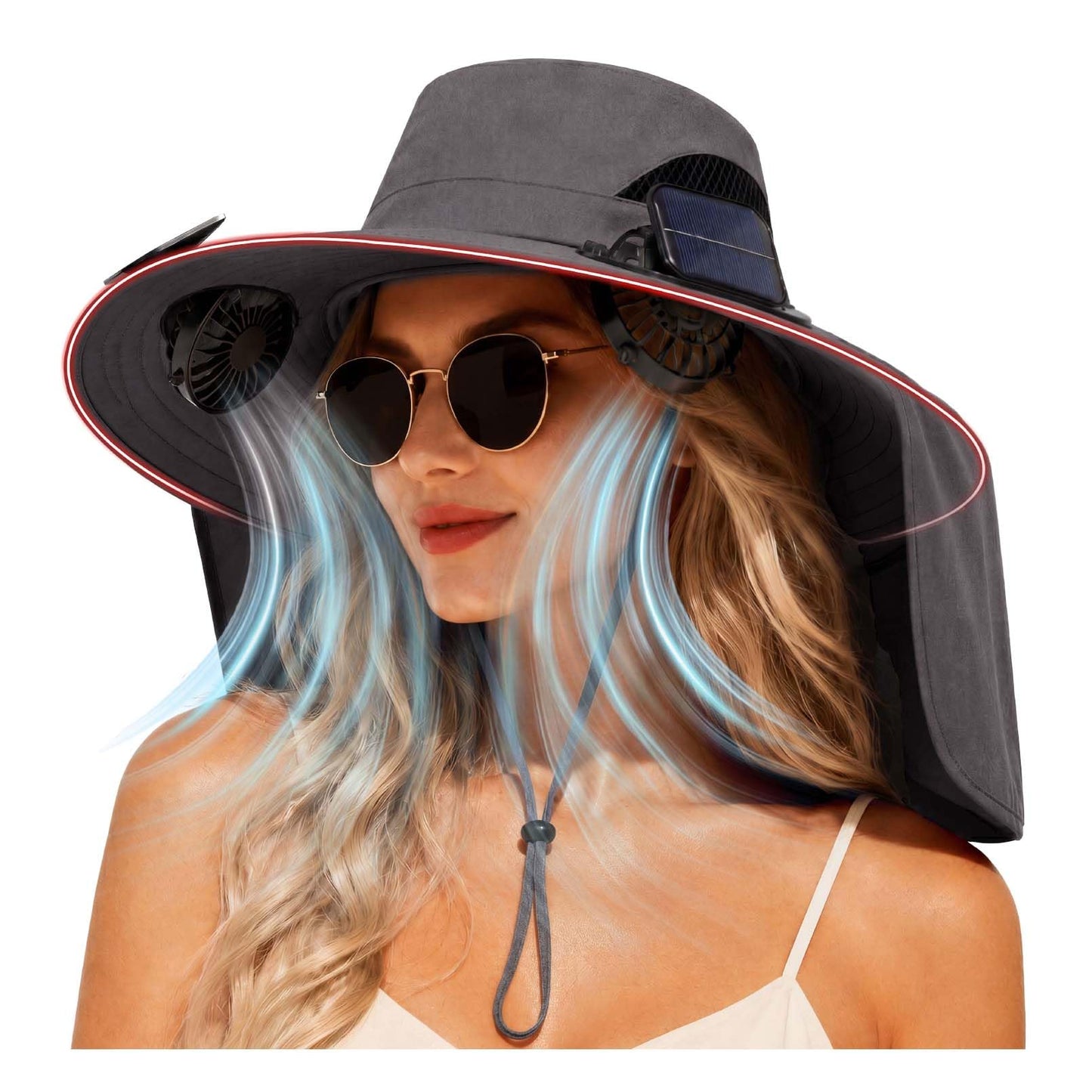 Cooling Sun Hat With Dual Fans