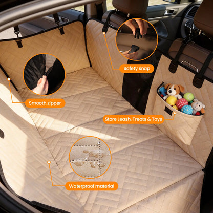 Waterproof Foldable Large Dog Back Seat Car Protector Cover