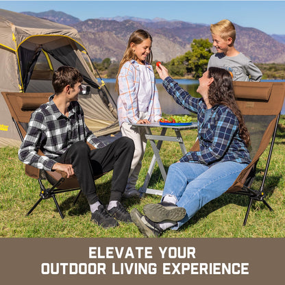 Lightweight Foldable Rocking Camping Chair, Portable Outdoor Rocker Chair with Carry Bag