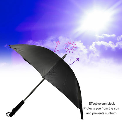 3‑in‑1 Portable Outdoor Umbrella with Fan and Water Sprayer for Summer Travel, Blue
