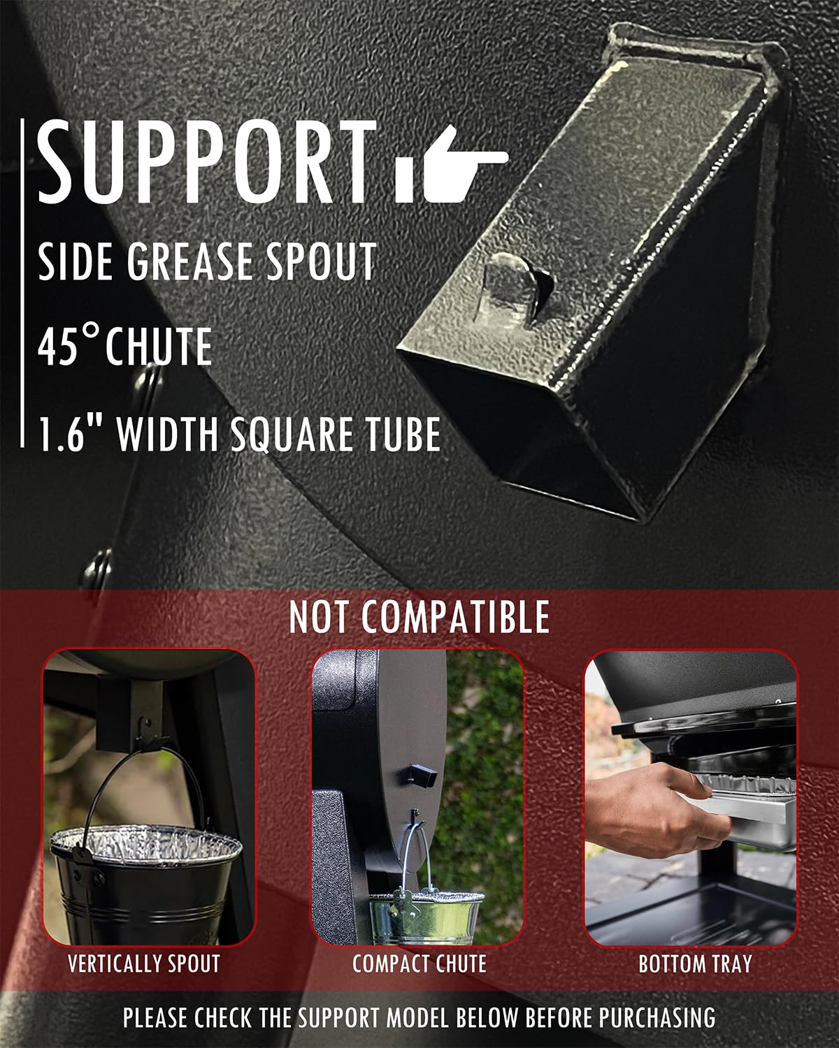 Stable Pellet Smoker Grease Bucket