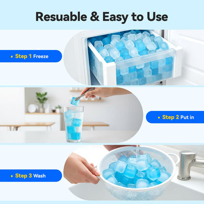Reusable Freezer Ice Cubes No Dilution Food Safe