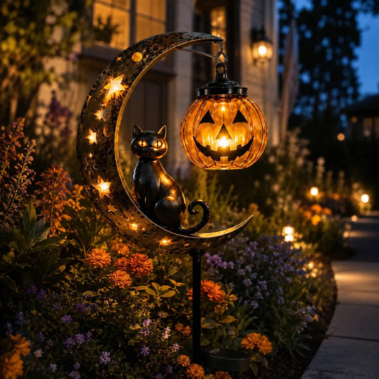 🎃 Halloween Early Bird Sale | 49% Off Pumpkin Moon Garden Stake Lights