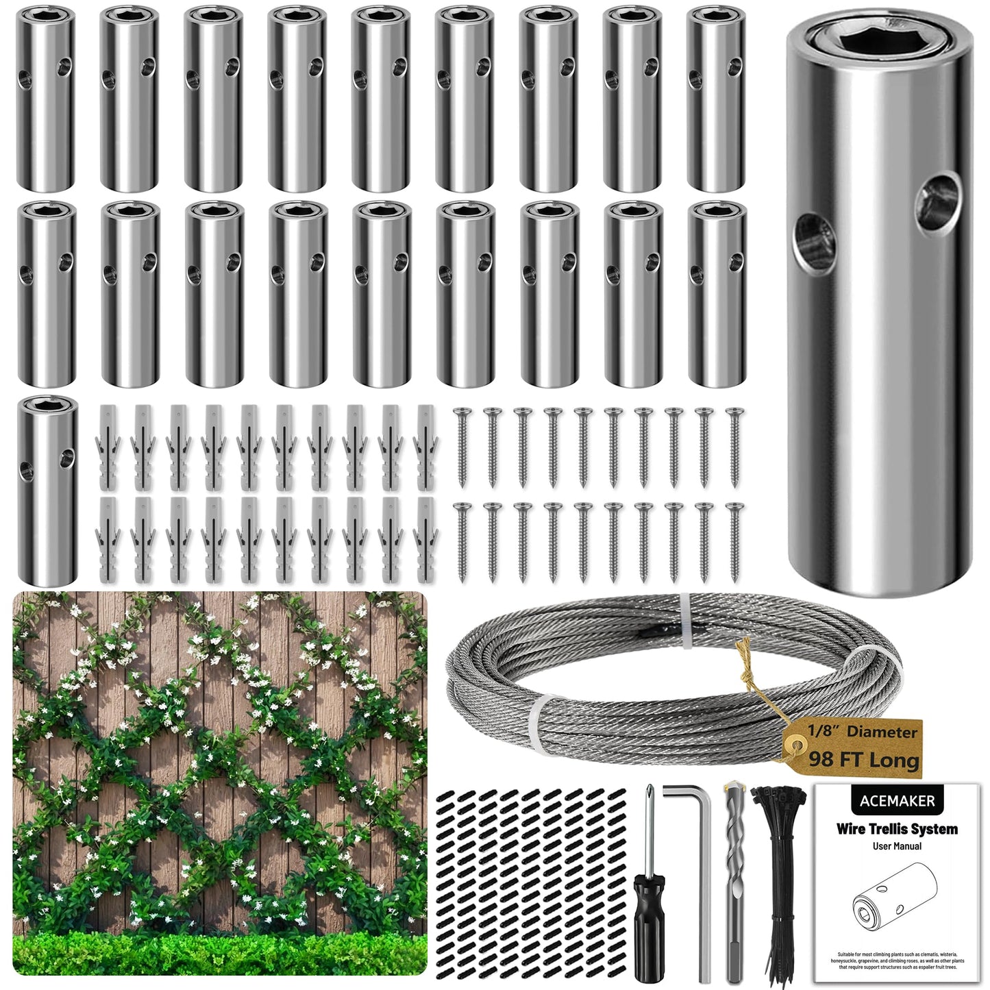 Heavy-Duty Wire Trellis System