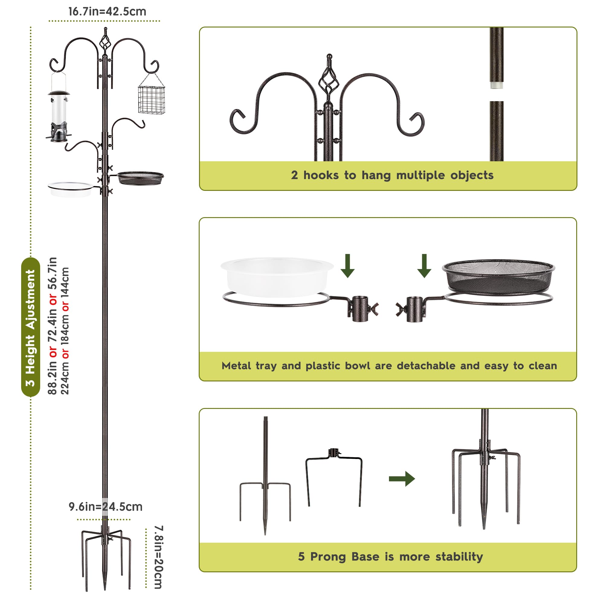 Multifunctional Bird Feeding Pole