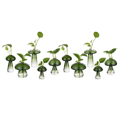 Mushroom Glass Propagation Vase Set