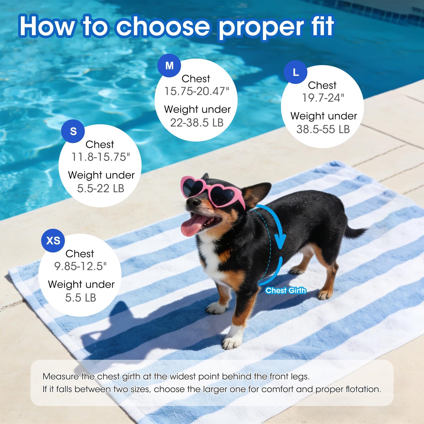 Reflective Dog Life Jacket, High Buoyancy Pet Safety Vest with Rescue Handle