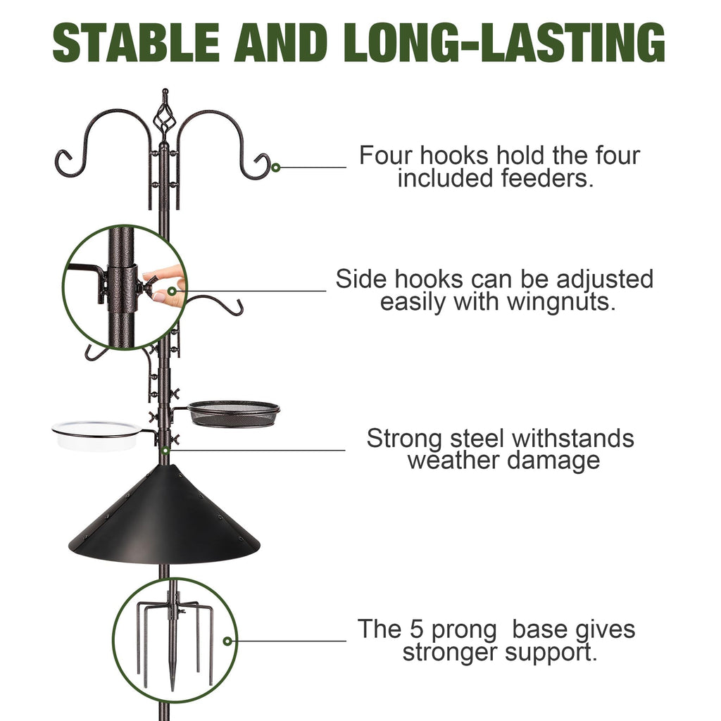Multifunctional Bird Feeding Pole