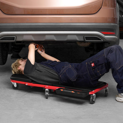 3-in-1 Z-Type Mechanic Creeper, 36 Inch Folding Under Car Rolling Garage Roller with Swivel Casters for Vehicle Repair