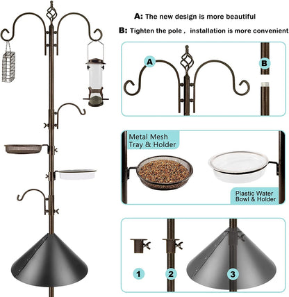 Multifunctional Bird Feeding Pole