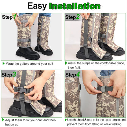 Adjustable Snake Proof Gaiters, Unisex Anti-Snake Bite Leg Guards for Hunting Hiking