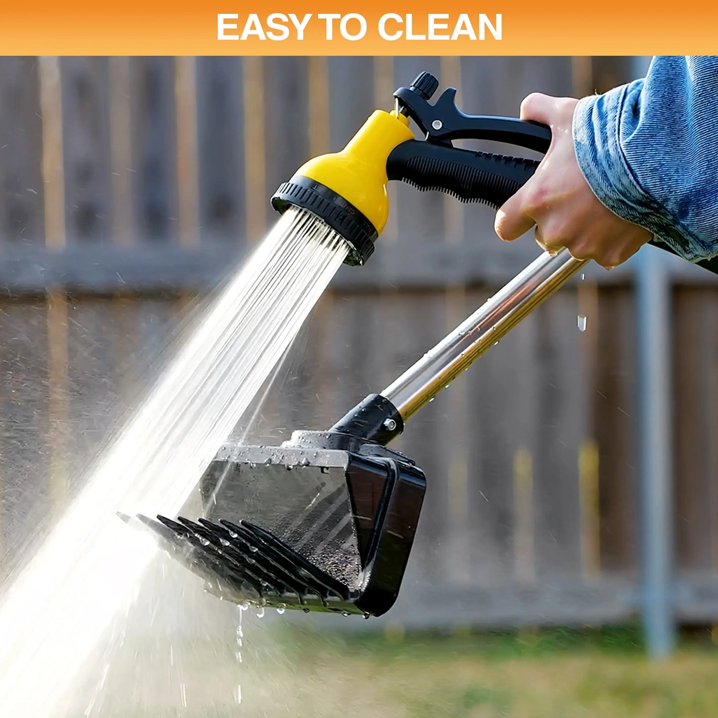 22" Pole One-Hand Dog Pooper Scooper, Scoop-to-Bag Pet Waste Cleaner