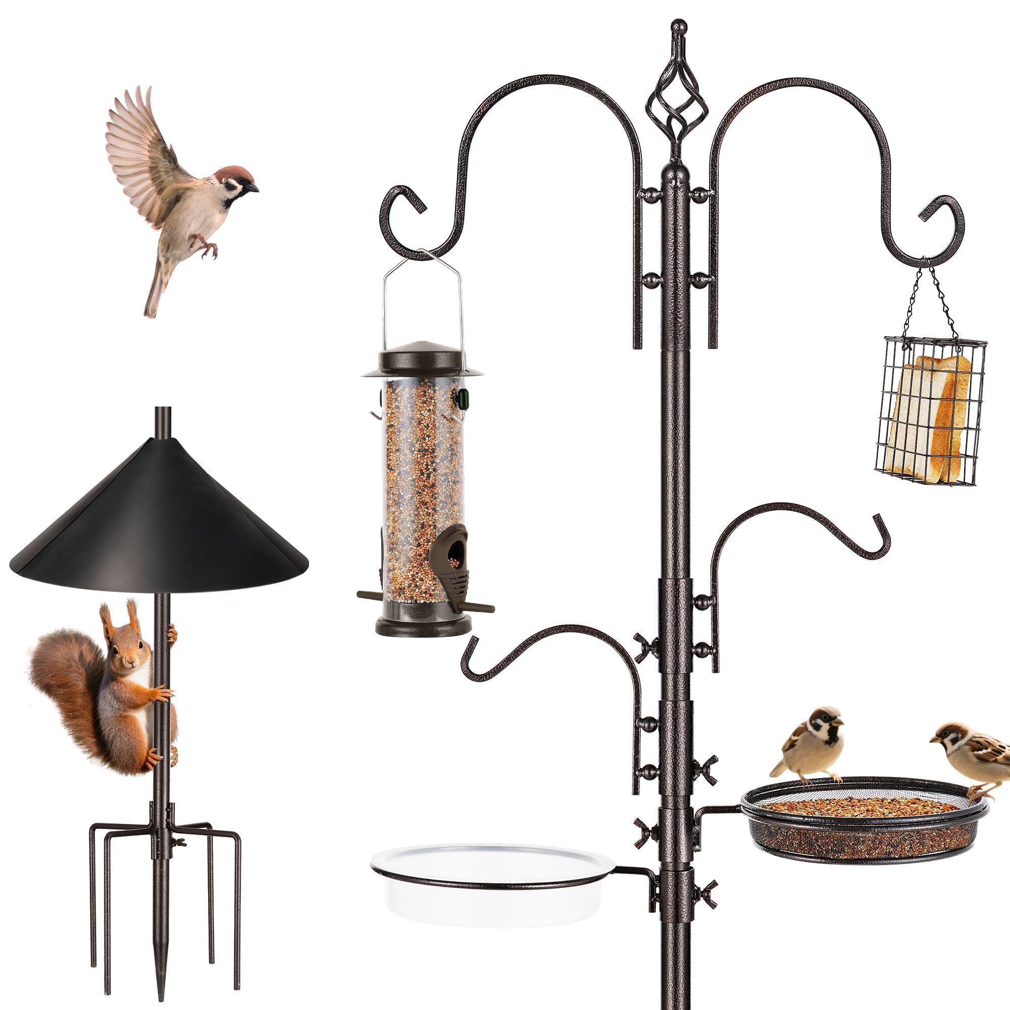 Multifunctional Bird Feeding Pole